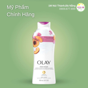 Sữa tắm Olay Fresh Outlast Notes Of Peach & Cherry Blossom 700ml