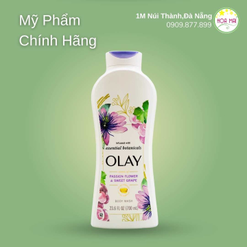 Sữa Tắm Olay Infused With Essential Botanicals Passion Flower & Sweet Grape Body Wash 700ml