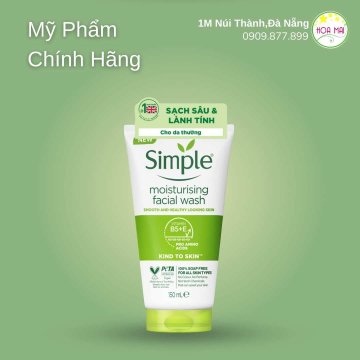 UK CTY Sữa rửa mặt ÍT BỌT Simple Moisturising Facial Wash 150ml